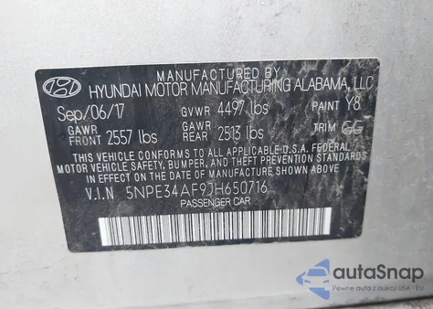 2018 Hyundai Sonata Sel from USA, damaged, VIN 5NPE34AF9JH650716